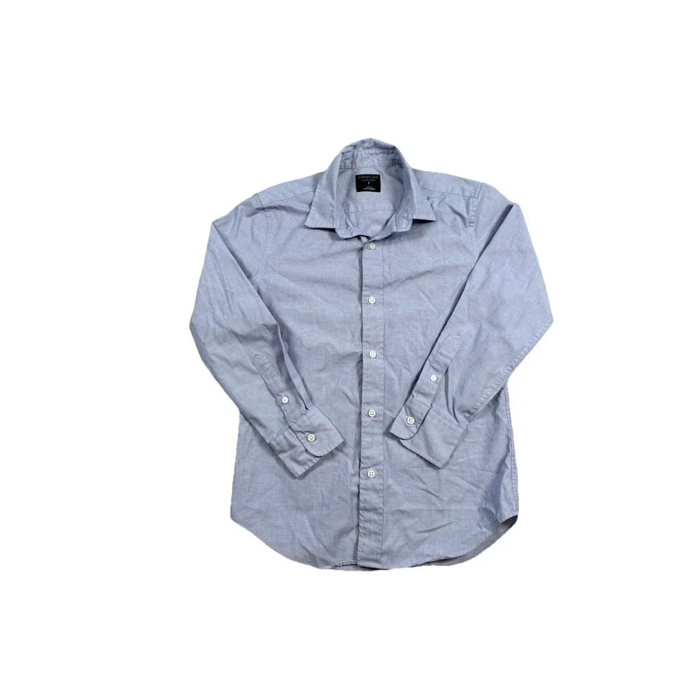 Crewcuts Ludlow J Crew Dress Shirt Size 10 Boy Button Up Long Sleeve Micro Check
